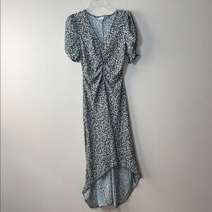 A New Day Floral V-Neck High-Low Midi Dress Size XS Great Condition